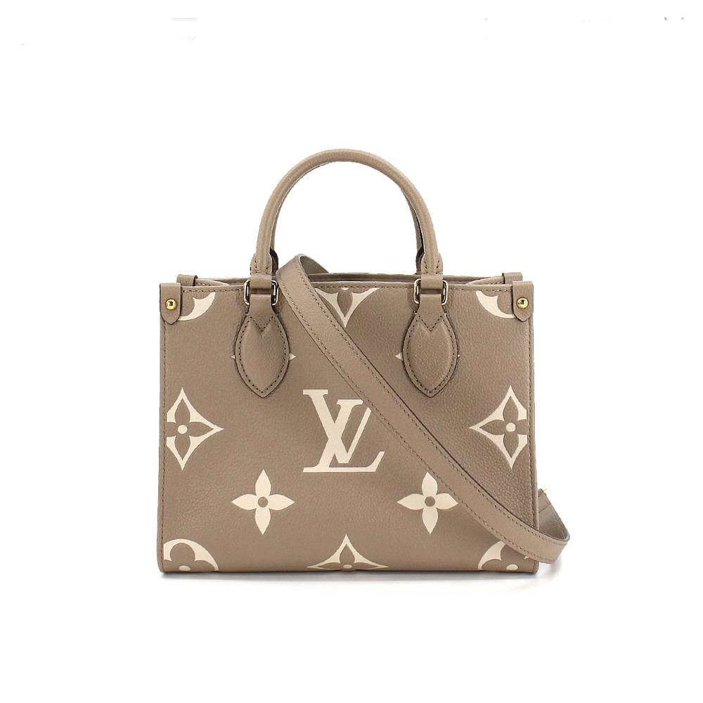 Louis Vuitton Bicolor Monogram Emplant Onthego PM Tourtrail Claim Crème